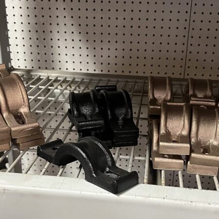 Capsquares pair - 2 1/2" - 3" trunions field - Brass