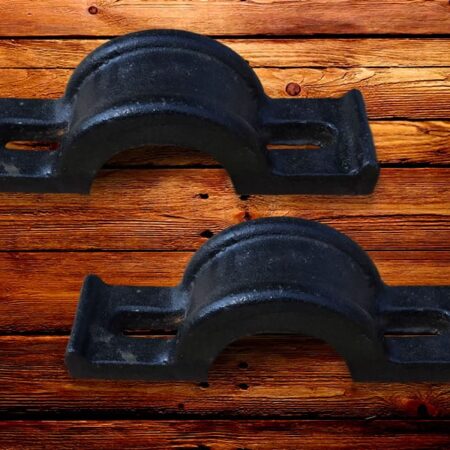 Capsquares pair - 2 1/2" - 3" trunions field - Iron