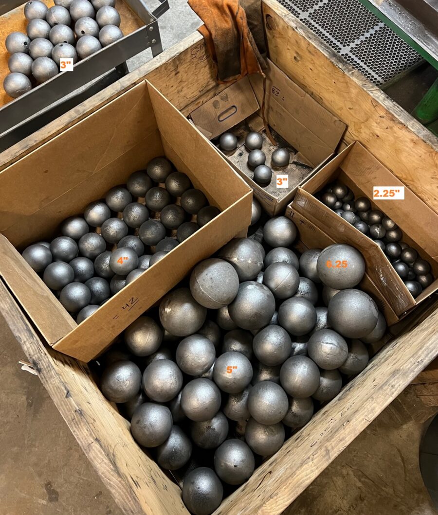 Stacked iron cannonballs